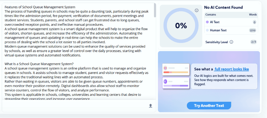 Features of School Queue Management System